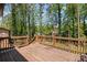 Wood deck offers a private outdoor retreat surrounded by lush greenery, perfect for relaxation and entertaining at 4232 Rue Saint Dominique, Stone Mountain, GA 30083