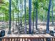 Scenic view of a lush backyard with mature trees, providing shade and privacy at 1017 Fairway Valley Dr, Woodstock, GA 30189