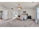 This main bedroom has an ensuite bath with double doors for privacy, neutral decor, and a large walk-in closet at 1304 Slate Bend Dr, Dacula, GA 30019