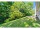 Expansive backyard with mature trees, perfect for outdoor relaxation and entertaining at 6687 Hill Creek Cv, Lithonia, GA 30058