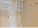 Laundry room features built-in shelving above the connections at 861 Southland Pass, Stone Mountain, GA 30087