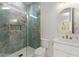 Modern bathroom featuring elegant tiling in the shower and gold fixtures for a luxurious feel at 1540 Brooks S Rd, Lawrenceville, GA 30045