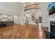 Bright, open living space with hardwood floors and a seamless transition to the modern kitchen at 3115 Corsair Curv, Cumming, GA 30040