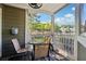 Screened patio with scenic view of the lake offers an ideal place for relaxation at 103 Mill Pond Rd, Roswell, GA 30076