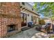 Outdoor patio featuring a brick fireplace and comfortable seating area at 1256 Spring Valley Ne Ln, Atlanta, GA 30306