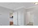 Cozy bedroom with view to kitchen, closets and bathroom at 1850 Cotillion Dr # 4204, Dunwoody, GA 30338