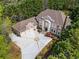 Aerial view of the beautiful home surrounded by mature trees and landscaping at 2120 Blackheath Trce, Alpharetta, GA 30005