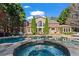 Backyard featuring a in ground pool and brick home at 2120 Blackheath Trce, Alpharetta, GA 30005