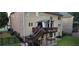 Backyard deck featuring a covered gazebo, stairs, and outdoor space at 2818 Willowstone Dr, Duluth, GA 30096