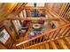 Overhead shot of a cozy living room with wooden accents, comfortable seating, and a rustic charm at 6515 Namon Wallace Dr, Cumming, GA 30028