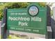 Peachtree Hills Park signage at 2193 Virginia Ne Pl, Atlanta, GA 30305
