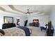 Spacious main bedroom featuring a trey ceiling, dark furniture, and carpet floors at 2227 Austin Lake Se Dr, Smyrna, GA 30082