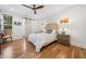room features a sliding barn door, hardwood floors, playful decor and plenty of natural light at 3920 Maybreeze Rd, Marietta, GA 30066