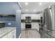 Modern kitchen with stainless steel appliances, granite countertops, and white cabinetry at 3048 Cottonwood Se Dr, Atlanta, GA 30316