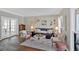 Beautiful living room featuring hardwood floors, modern decor and a comfortable seating arrangement at 541 Lombard St, Marietta, GA 30064