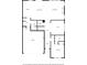 Detailed first floor layout featuring kitchen, dining area, living room, garage, and bedroom at 802 Milo Bay St, Loganville, GA 30052