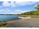 Boat ramp leading into the calm lake with clear blue skies, offering easy access for boating enthusiasts at 5071 Woodmont Dr, Villa Rica, GA 30180