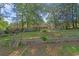 Lush backyard with wooden fence and stairs leading up to another yard at 1346 Wichita Sw Dr, Atlanta, GA 30311