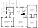 Detailed floor plan showcasing the layout of the primary bedroom, kitchen, living room, and bedrooms at 1346 Wichita Sw Dr, Atlanta, GA 30311