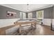 Well-lit game room featuring a pool table, neutral gray walls, and modern decor at 7389 Tidewater Trce, Stone Mountain, GA 30087