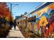 Artistically decorated train, parked at the station at 216 Haralson Ne Ln, Atlanta, GA 30307