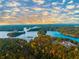 Aerial view of lake and trees at 841 Sapphire Ln, Sugar Hill, GA 30518