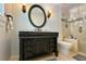 Bathroom with vessel sink, ornate mirror, and walk-in shower at 2567 Hyde Manor Nw Dr, Atlanta, GA 30327