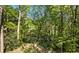 Spacious backyard surrounded by mature trees and a wooden fence at 4462 Cain Cir, Tucker, GA 30084