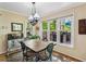 Charming dining area with large windows and backyard views at 5876 Bridgemont Nw Pl, Acworth, GA 30101