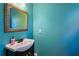 Stylish powder room with modern sink and vanity at 5876 Bridgemont Nw Pl, Acworth, GA 30101
