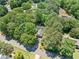 Aerial view of a home surrounded by lush trees and greenery at 614 Springharbor Dr, Woodstock, GA 30188