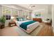 Bright main bedroom with hardwood floors, large windows, and contemporary furnishings at 2914 Stanton Se Rd, Conyers, GA 30094