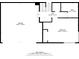 Dimensioned floor plan showing layout of the basement, including garage, hall, bedroom, and bathroom at 5276 Weatherwood Trce, Marietta, GA 30068