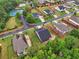 Neighborhood aerial view features lush landscaping, tennis courts, and meticulously cared-for yards at 6340 Arlington Cir, Cumming, GA 30041