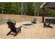 Picturesque backyard featuring a fire pit surrounded by comfortable chairs at 6340 Arlington Cir, Cumming, GA 30041