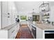 Bright and modern kitchen featuring white cabinets, stainless steel appliances, and open layout at 576 Tope Rd, Sharpsburg, GA 30277