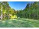 A tranquil pond surrounded by trees and green space creating a picturesque natural scene at 576 Tope Rd, Sharpsburg, GA 30277
