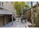 Inviting outdoor deck area with a dining table and stairs at 738 Saint Charles Ne Ave, Atlanta, GA 30306