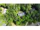 Serene aerial view of a home surrounded by vibrant green trees and lush landscaping at 415 Morgan Falls Chase, Canton, GA 30114