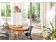 Charming breakfast nook features a round wooden table with black chairs, plant, and natural light from large windows at 415 Morgan Falls Chase, Canton, GA 30114