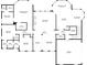 Detailed first-floor plan displaying room layouts and dimensions, including the kitchen and living spaces at 415 Morgan Falls Chase, Canton, GA 30114