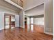 A living room with hardwood floors and detailed trim at 1594 Stoddard Nw Ct, Kennesaw, GA 30152
