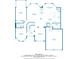 Detailed first floor plan featuring an open kitchen, living and dining areas and a bedroom at 455 Cooper Woods Se Ct, Smyrna, GA 30082