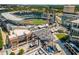 Aerial view of Truist Park featuring the main entrance, event areas, and entertainment at 2374 Farmstead Cir, Smyrna, GA 30080