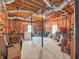 Large unfinished basement with exposed rafters, support beams and concrete floor at 3500 Lost Valley Dr, Jonesboro, GA 30236