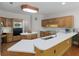 Gourmet kitchen with large island, ample counter space, and modern appliances at 3500 Lost Valley Dr, Jonesboro, GA 30236