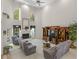 Bright living room featuring a fireplace and soaring vaulted ceilings at 3500 Lost Valley Dr, Jonesboro, GA 30236