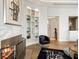 Modern living room showcasing stylish decor, a unique sculpture, and a cozy atmosphere at 3376 Peachtree Ne Rd # 44B, Atlanta, GA 30326
