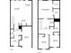 Detailed floor plan showcasing the layout of the home's two floors, including room dimensions and placements at 8609 Lakeview, Jonesboro, GA 30238