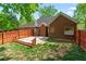A cozy fenced backyard featuring a patio and lush green grass, perfect for outdoor relaxation and entertainment at 235 Huiet Dr, Mcdonough, GA 30252